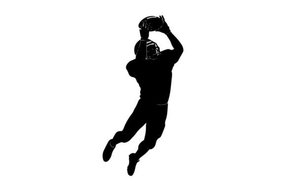 American Football Player Jumping for Cat
