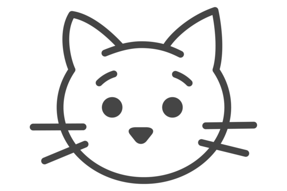 Cat Face Icon. Cute Animal Pet Symbol