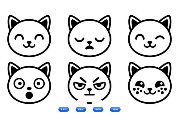Cute Cat Emoji Clipart
