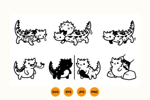 Dragon Cat Clipart Collection