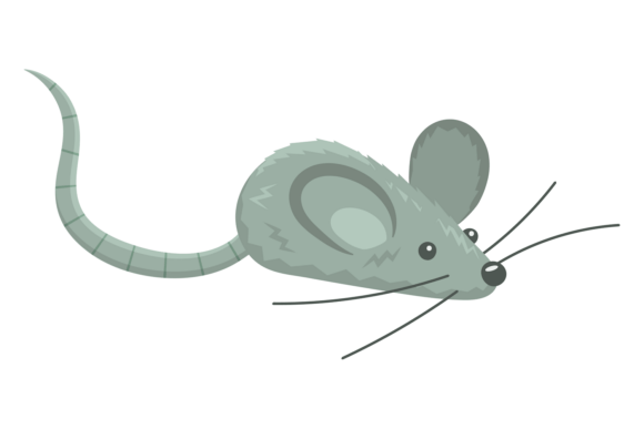 Mouse Cartoon Icon. Soft Textile Cat Toy