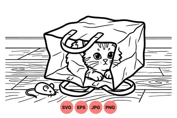 Playful Cat in Paper Bag
