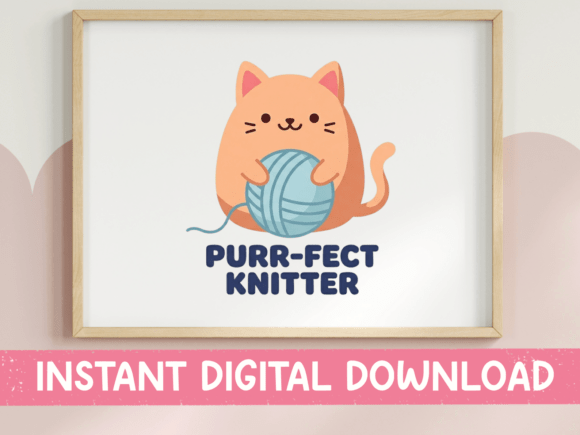 Purr-fect Knitter SVG